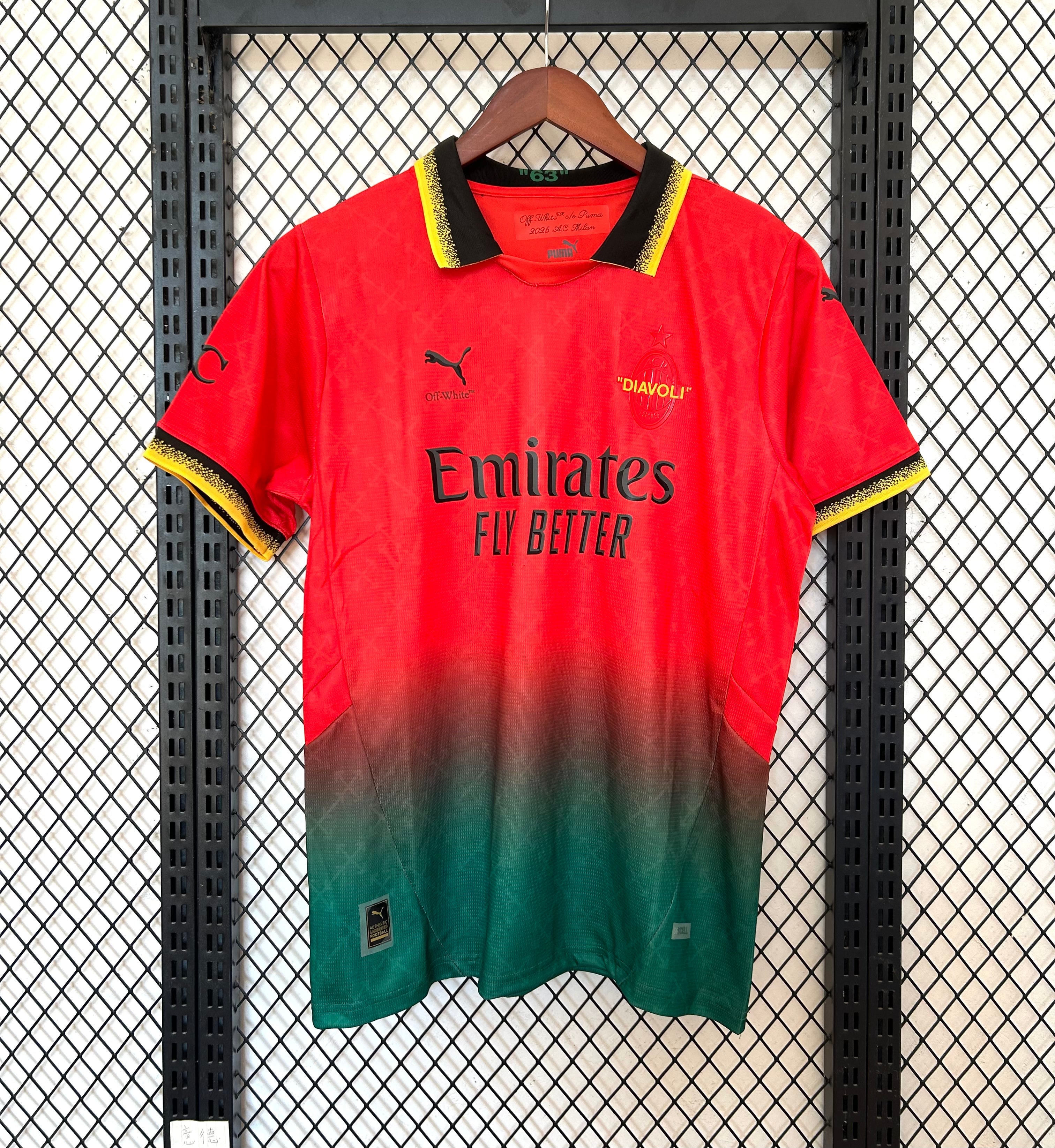 Maglia Ac Milan x Off white 2024/25 rossa verde