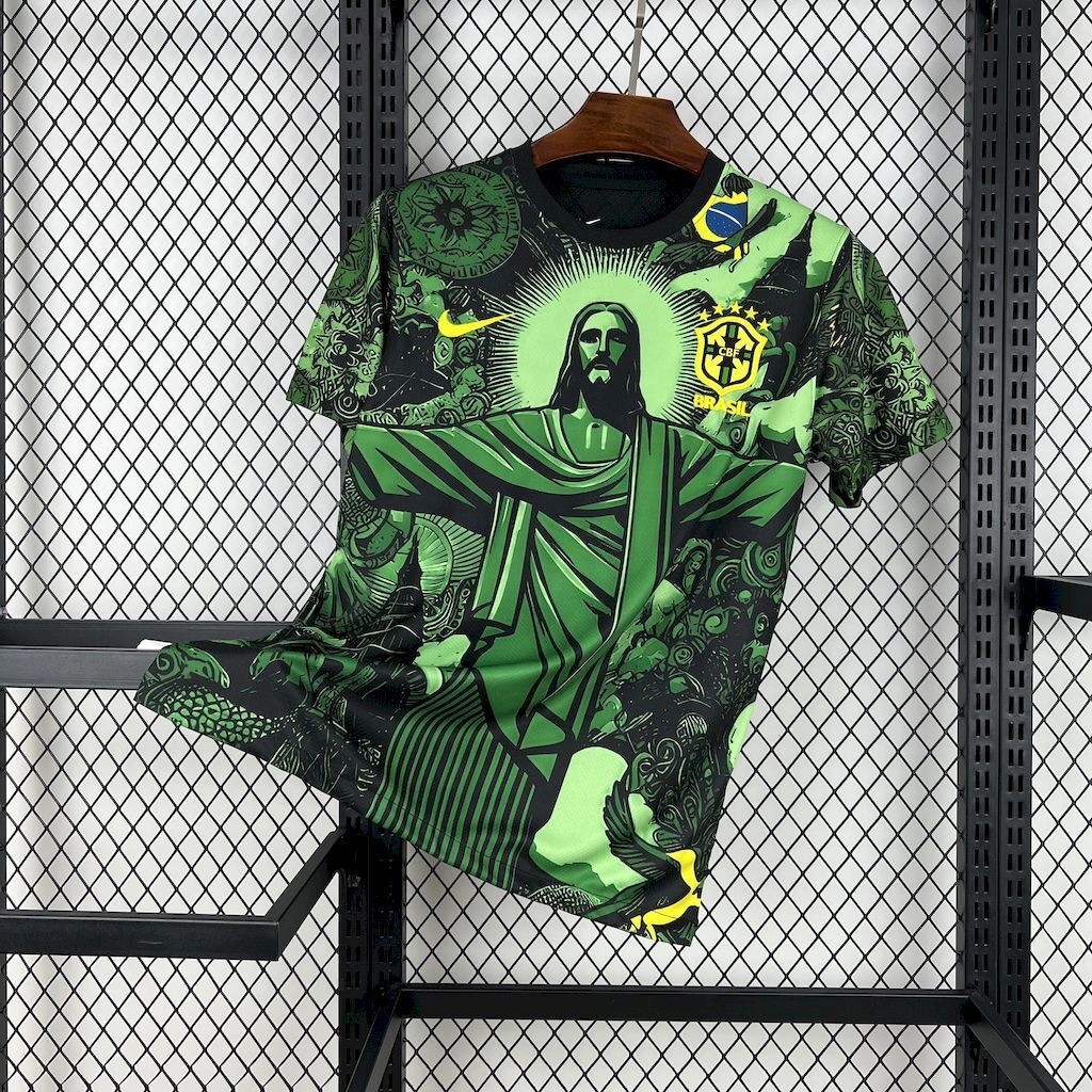 Brazil 2026 Special Edition Jersey Green/Black christ