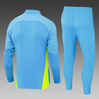 2024/2025 Manchester City Half-Pull Training Suit Blue Football Shirt
