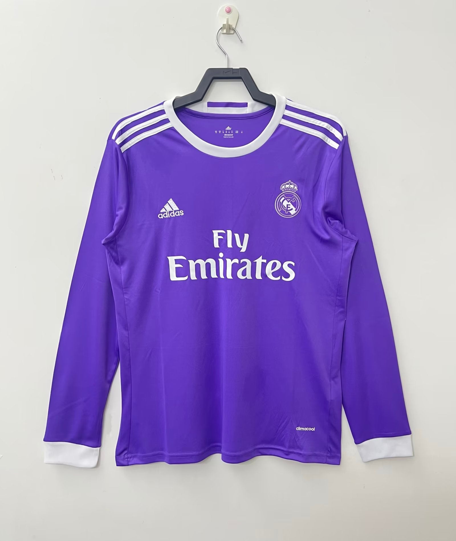 Maglia real madrid trasferta 2016/17 retro maniche lunghe
